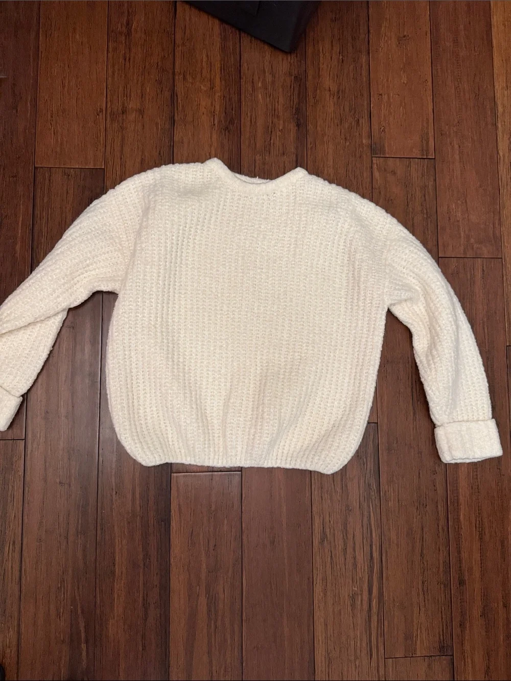 Wild Fable Cozy White Crew Neck Sweater size small